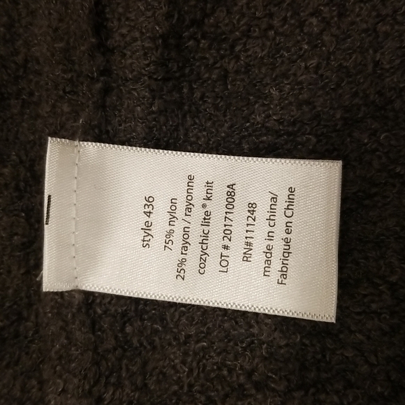 BAREFOOT DREAMS CozyChic Lite Ombre Calypso Wrap Cardigan Loden Carbon L/XL NWT - Picture 15 of 16